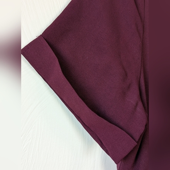 POLAGRAM faux-wrap Maxi dress, maroon/purple, size L - Picture 7 of 8